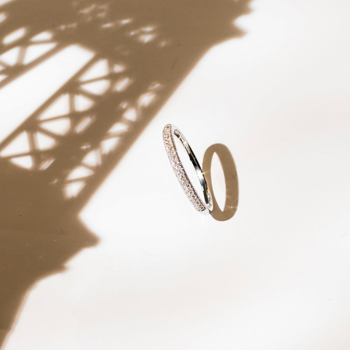 Anello "Alliance Foch" Diamanti 0,15/50 - Oro Bianco 375/1000