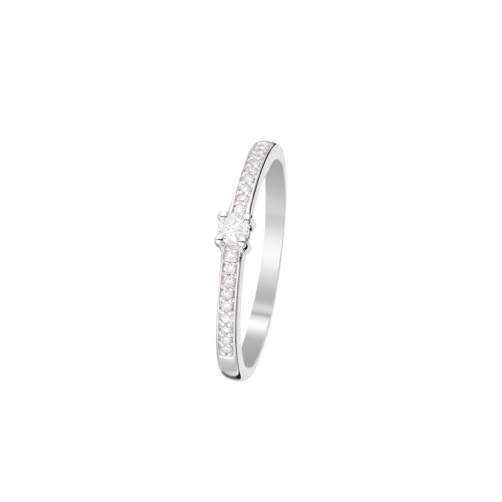 "Toi Mon Amour" Ring, D0.14/19 - 375/1000 White Gold