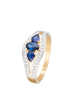 Bague "Westeros" Diamants 0,19/38 & Saphirs 0,85/3