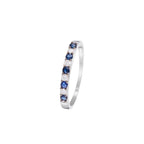 "Seoul" Ring Diamonds 0.11/4 & Sapphire 0.25/5 - 375/1000 White Gold