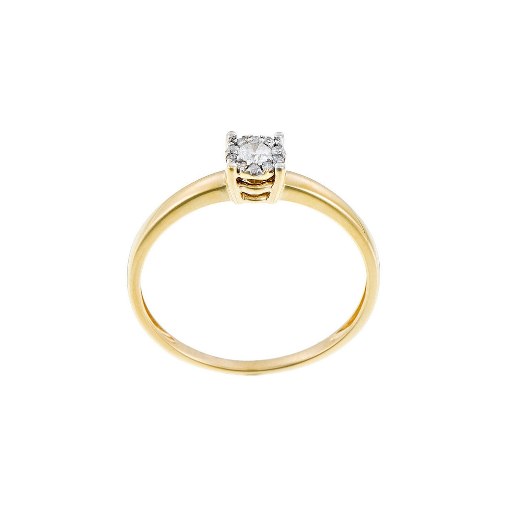 Anillo de diamantes "Akna" 0.11/11 - Oro amarillo 375/1000