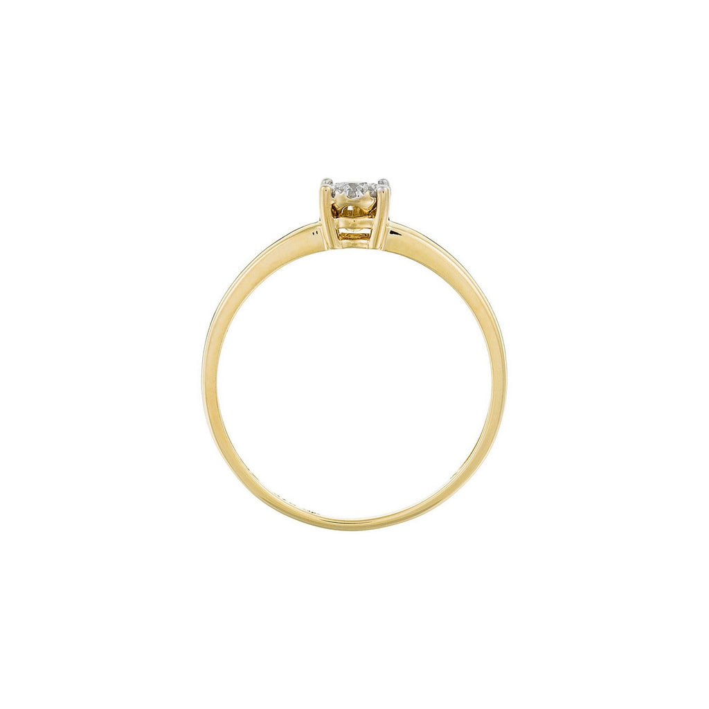 Anillo de diamantes "Akna" 0.11/11 - Oro amarillo 375/1000