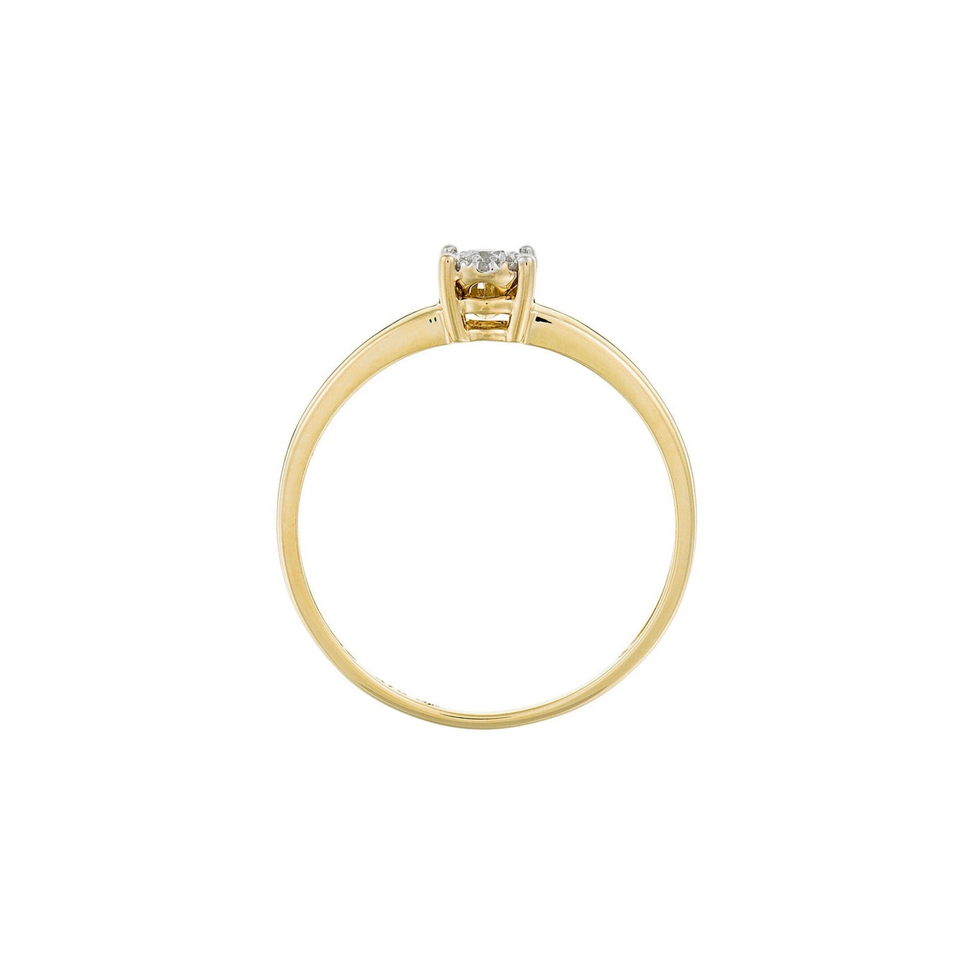 Anillo de diamantes "Akna" 0.11/11 - Oro amarillo 375/1000