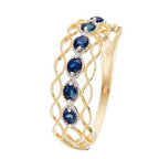 "Pianosa" Sapphire Ring 0.38/6 - 375/1000 Yellow Gold