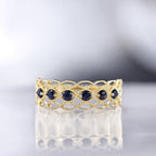 "Pianosa" Sapphire Ring 0.38/6 - 375/1000 Yellow Gold