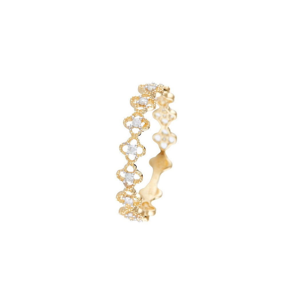 "Alicante" Diamond Ring 0.14/13 - 375/1000 Yellow Gold