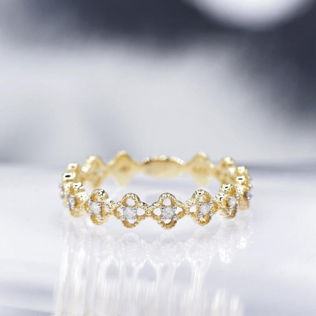"Alicante" Diamond Ring 0.14/13 - 375/1000 Yellow Gold