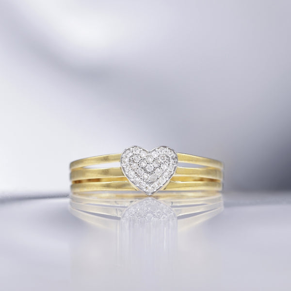 Anillo de Diamantes “Grabado En Mi Corazón” 0.10/29 – Oro Amarillo 375/1000