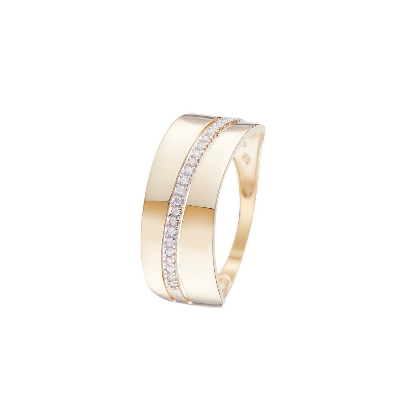 Bague "Madison" Diamants 0,10/23 - Or Jaune 375/1000