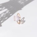 Anillo "Dragee Rose" D0.11/12 y Cuarzo rosa 4.8/1 - Oro rosa 375/1000