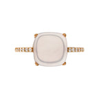 Anillo "Dragee Rose" D0.11/12 y Cuarzo rosa 4.8/1 - Oro rosa 375/1000