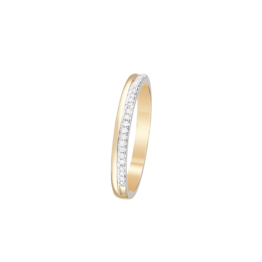 "Supreme" Ring with Diamonds 0.07/23 - 375/1000 Yellow Gold