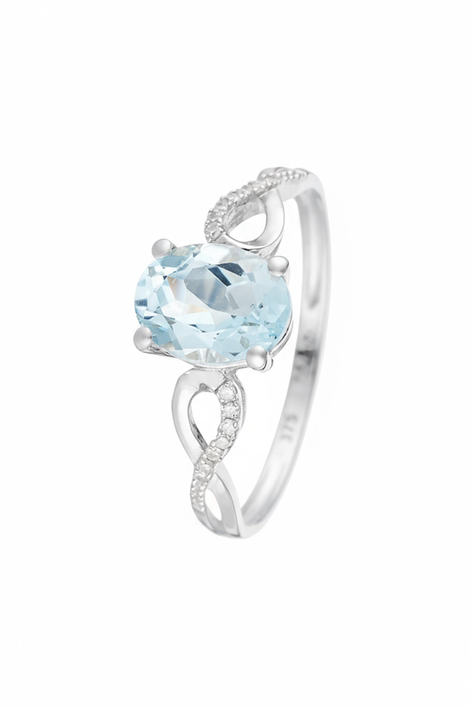 Bague "Tobago" D0,04/14 & Topaze Bleue 1,70/1