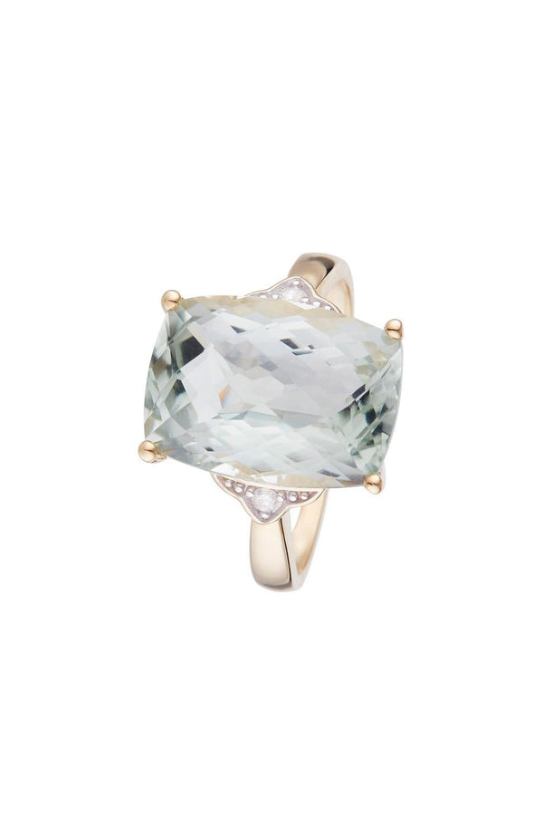 Bague "Green Hill" D0,03/2 & Quartz Vert 6,63/1