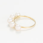 Anillo "Crown" Perla 4Mm*5 & Diamante 0.040 - Oro Amarillo 375/1000