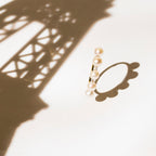 Anillo "Crown" Perla 4Mm*5 & Diamante 0.040 - Oro Amarillo 375/1000