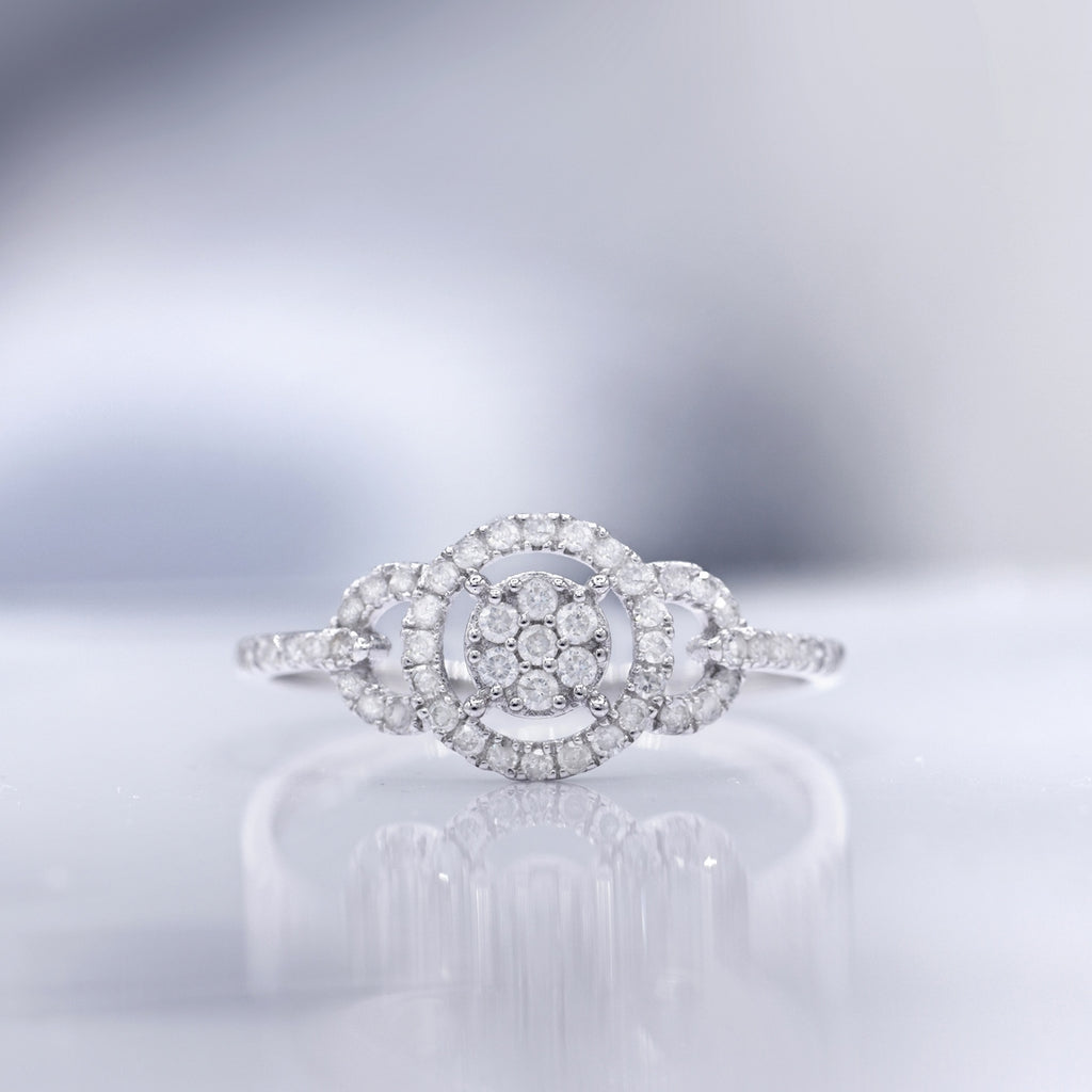 "Infinity" Diamond Ring 0.31/51 - 375/1000 White Gold
