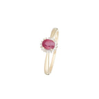"Capiz" Ring, D 0.06/18 Ru 0.55/1 - 375/1000 Yellow Gold