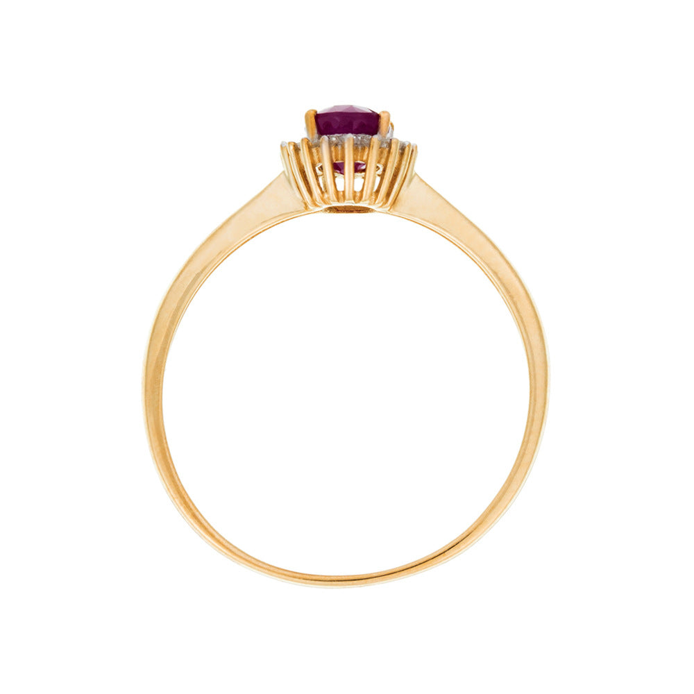 Bague "Capiz" D 0,06/18 Ru 0,55/1 - Or Jaune 375/1000