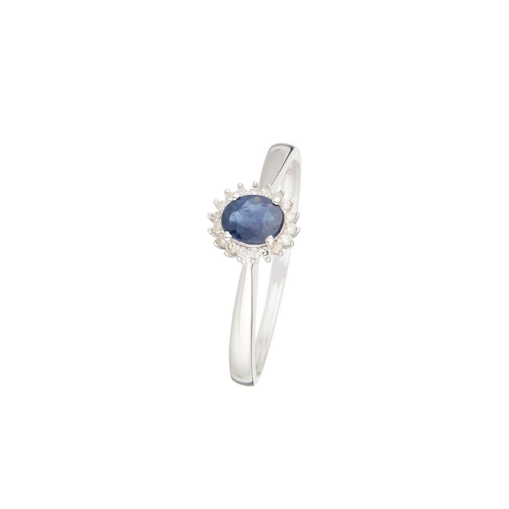 Bague "Abra" D 0,06/18 Sa 0,55/1 - Or Blanc 375/1000