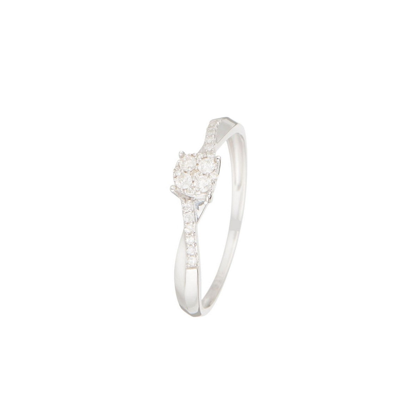 "Lismore" Ring D 0.16/21 - 375/1000 White Gold