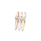 Bague "Bario" D 0,032/3 - Or Tricolore 375/1000
