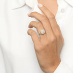 Bague "Newcastle" D 0,51/76 - Or Blanc 375/1000
