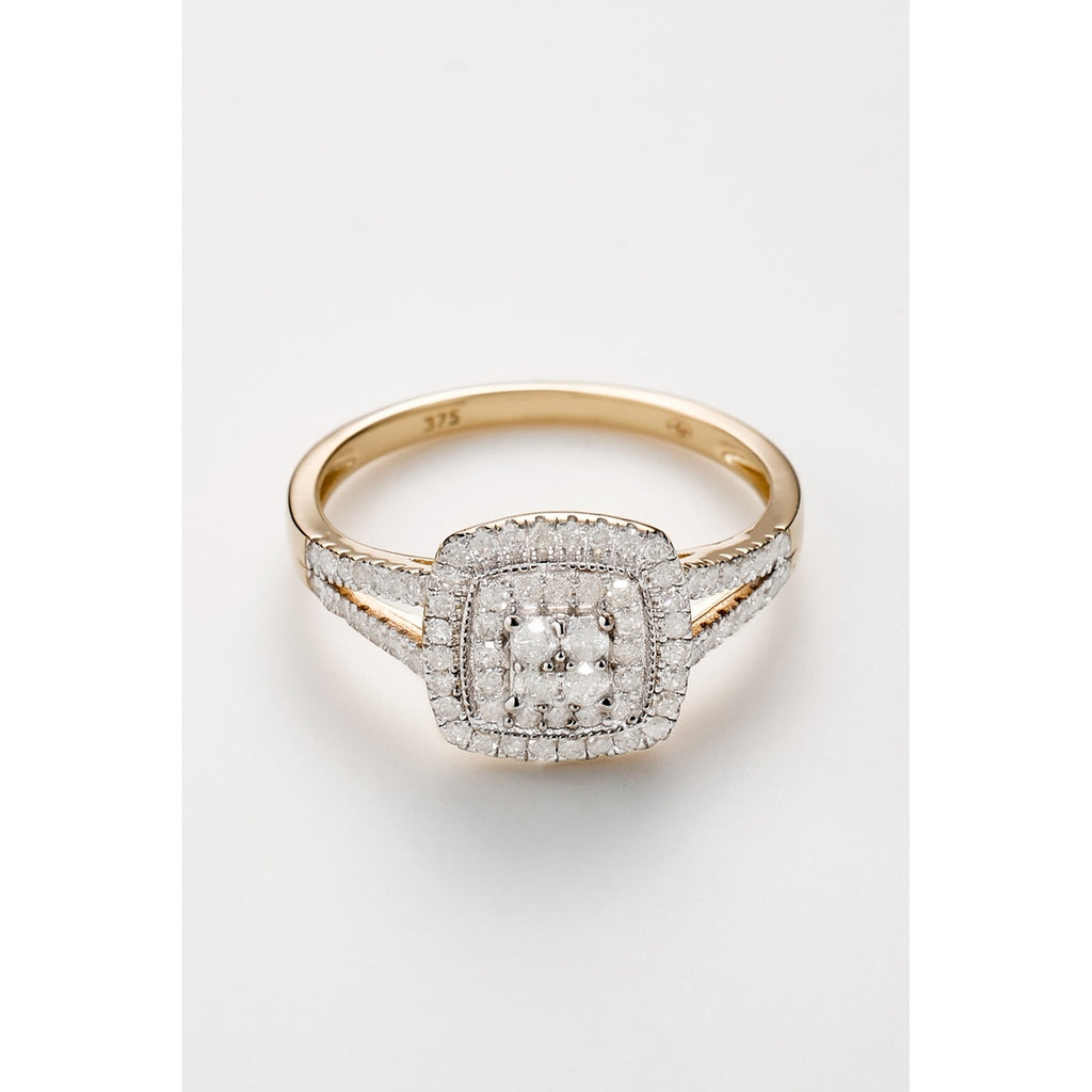 Anillo "Newcastle" D 0.514/76 - Oro amarillo 375/1000