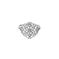 Bague "Dentelle" D0,061/11 - Or Blanc 375/1000