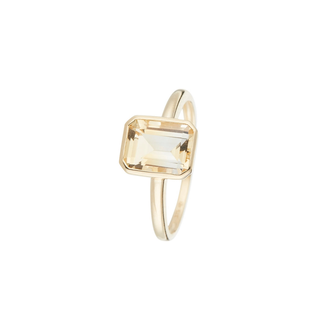 Bague "Classy" Citrine 1,86/1 - Or Jaune 375/1000