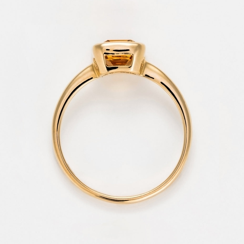 Bague "Classy" Citrine 1,86/1 - Or Jaune 375/1000