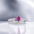 Anillo "Eugenie" Dia 0.2/37 Ru 0.6/1 - Oro blanco 375/1000