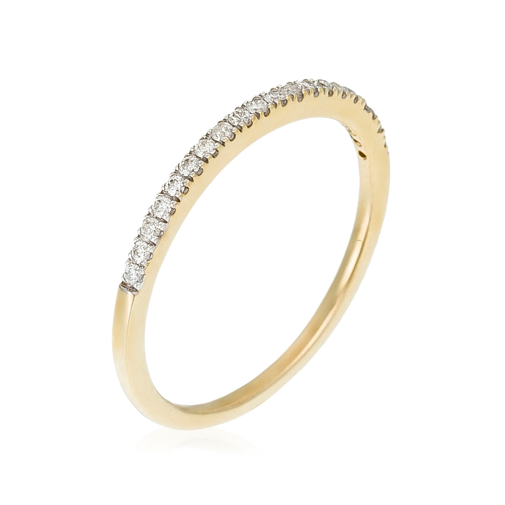 Anillo "Alliance Délice" Diamantes 0.16/20 - Oro amarillo 375/1000