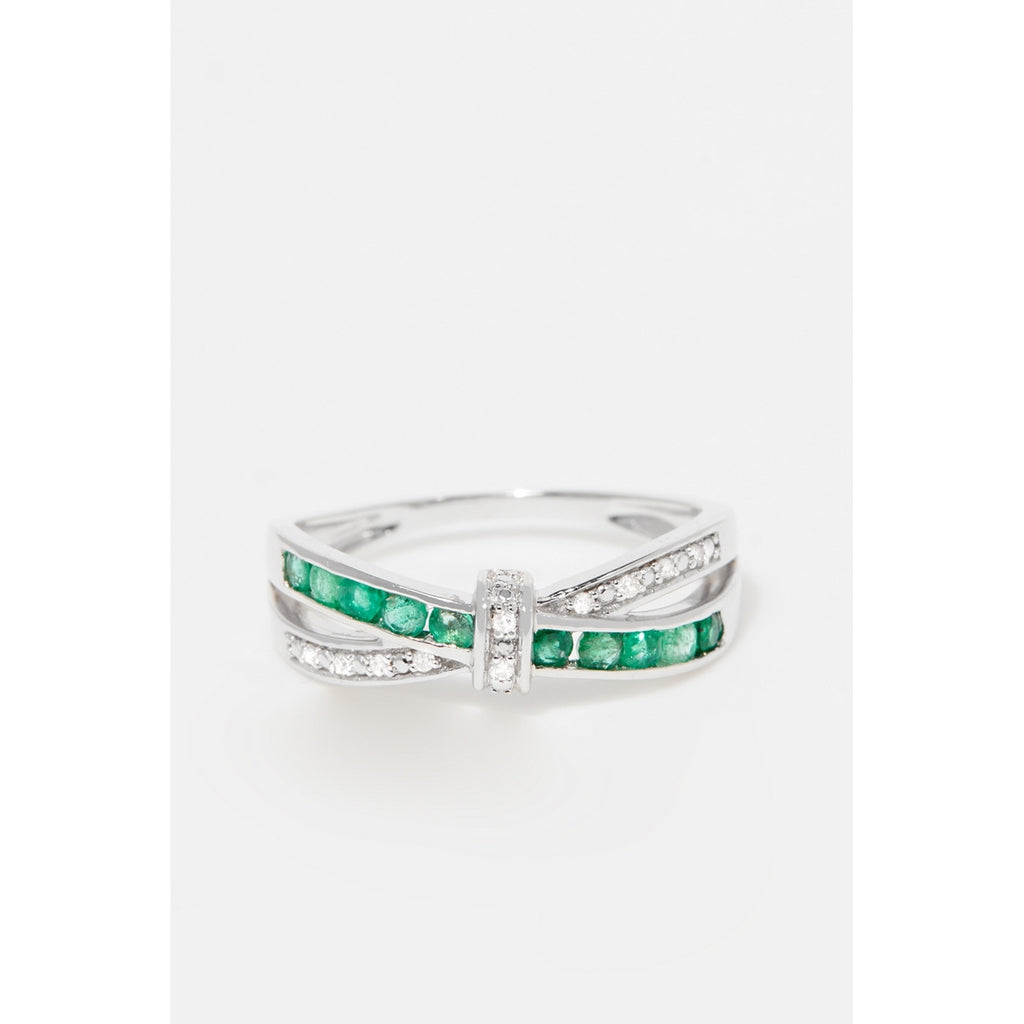 "Starky" Ring D 0.045/10 Emerald 0.045/10 - 375/1000 White Gold