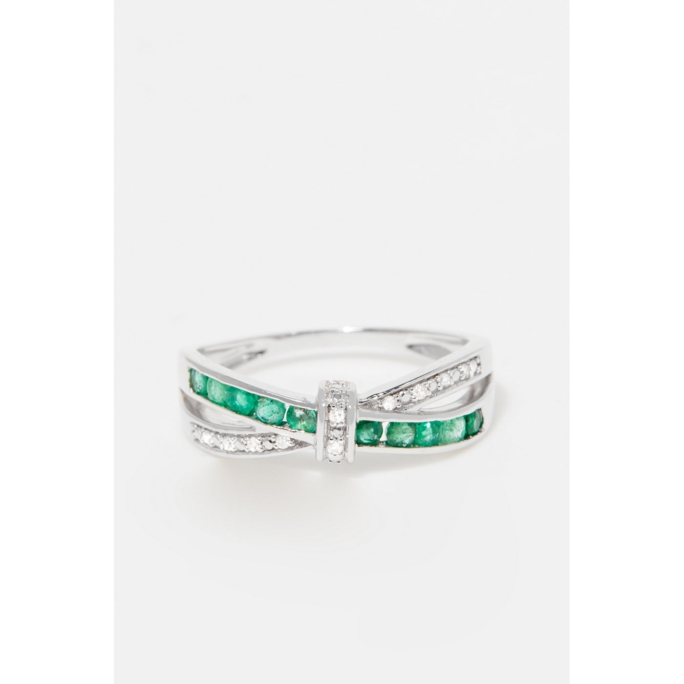 "Starky" Ring D 0.045/10 Emerald 0.045/10 - 375/1000 White Gold