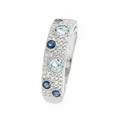 Bague "Majunga" D 0,056/16  Saphir 0,4/4  Blue Topaze 0,528/3