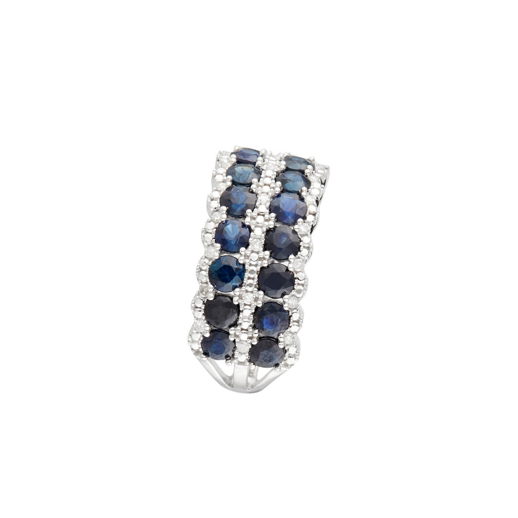 "Salma" Ring, Diameter 0.11/20, Sapphire 2.88/16 - 375/1000 White Gold