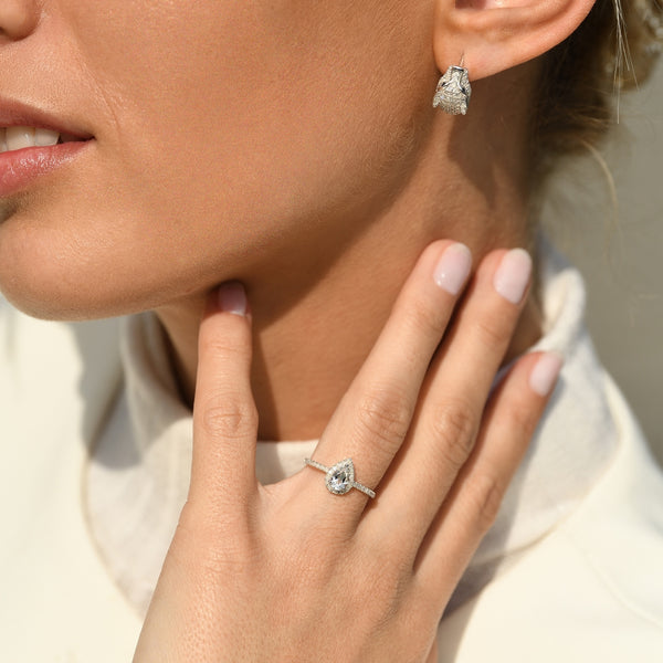 "Pescara" Ring D 0.202/32 White Topaz 0.825/1 - 375/1000 White Gold