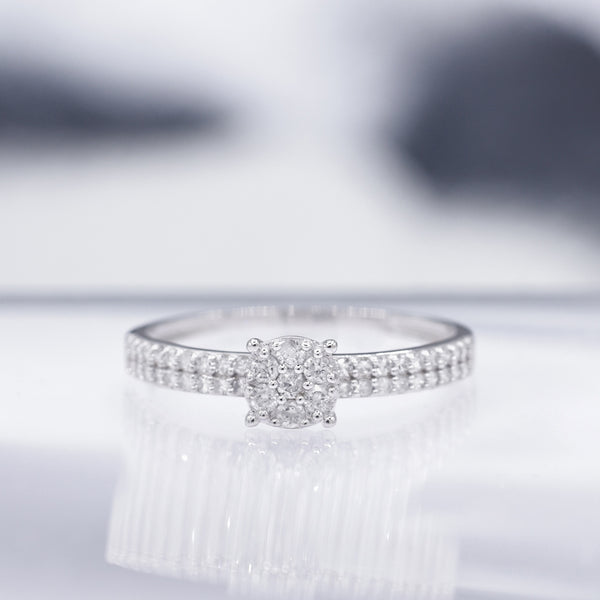 "Magana" Ring, D 0.31/36 - 375/1000 White Gold
