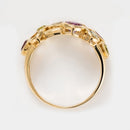 Bague "Kamina" Améthyste 0,62/3 Blue Topaze 0,5/2 Citrine 0,11/2 Péridot 0,17/2 - Or Jaune 375/1000