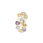 Anillo "Kamina" Amatista 0.62/3 Topacio Azul 0.5/2 Citrino 0.11/2 Peridoto 0.17/2 - Oro Amarillo 375/1000
