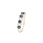 Bague "Katu" D 0,108/24 Saphir 0,18/5 - Or Jaune 375/1000