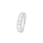 "Sitra" Ring, D 0.08/24, White Topaz 1.16/7 - 375/1000 White Gold
