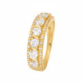 "Sitra" Ring D 0.08/24 White Topaz 1.16/7 - 375/1000 Yellow Gold