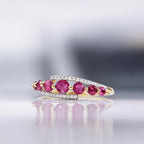 Bague "Bran" D 0,08/24 Rubis 1,05/7 - Or Jaune 375/1000