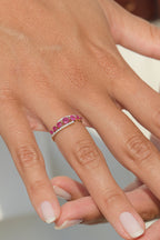 Bague "Bran" D 0,08/24 Rubis 1,05/7 - Or Jaune 375/1000