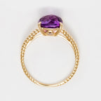 "Ihosy" Amethyst Ring 3.15/1 - 375/1000 Yellow Gold