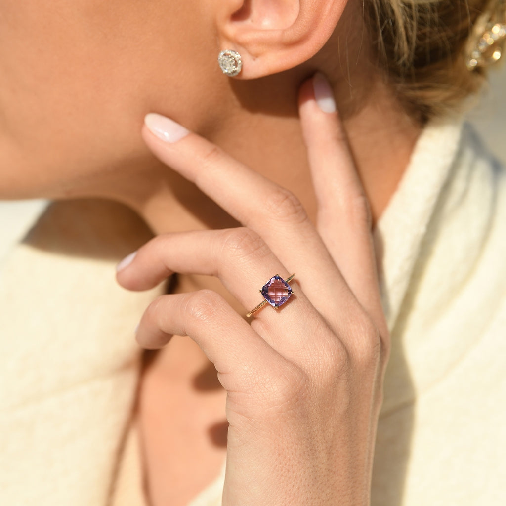 Bague "Ihosy" Améthyste 3,15/1 - Or Jaune 375/1000