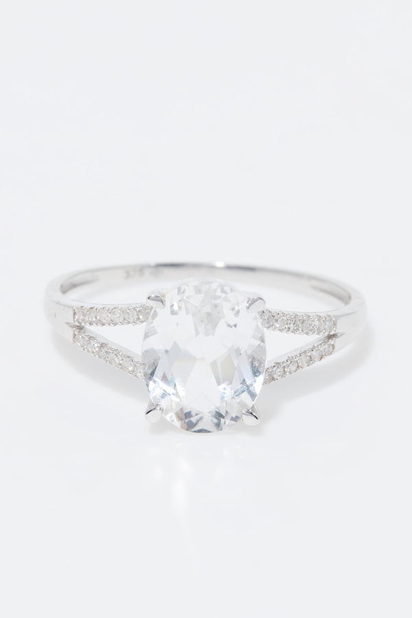 Bague "Miri" D 0,084/24  Topaze Blanche 2,45/1