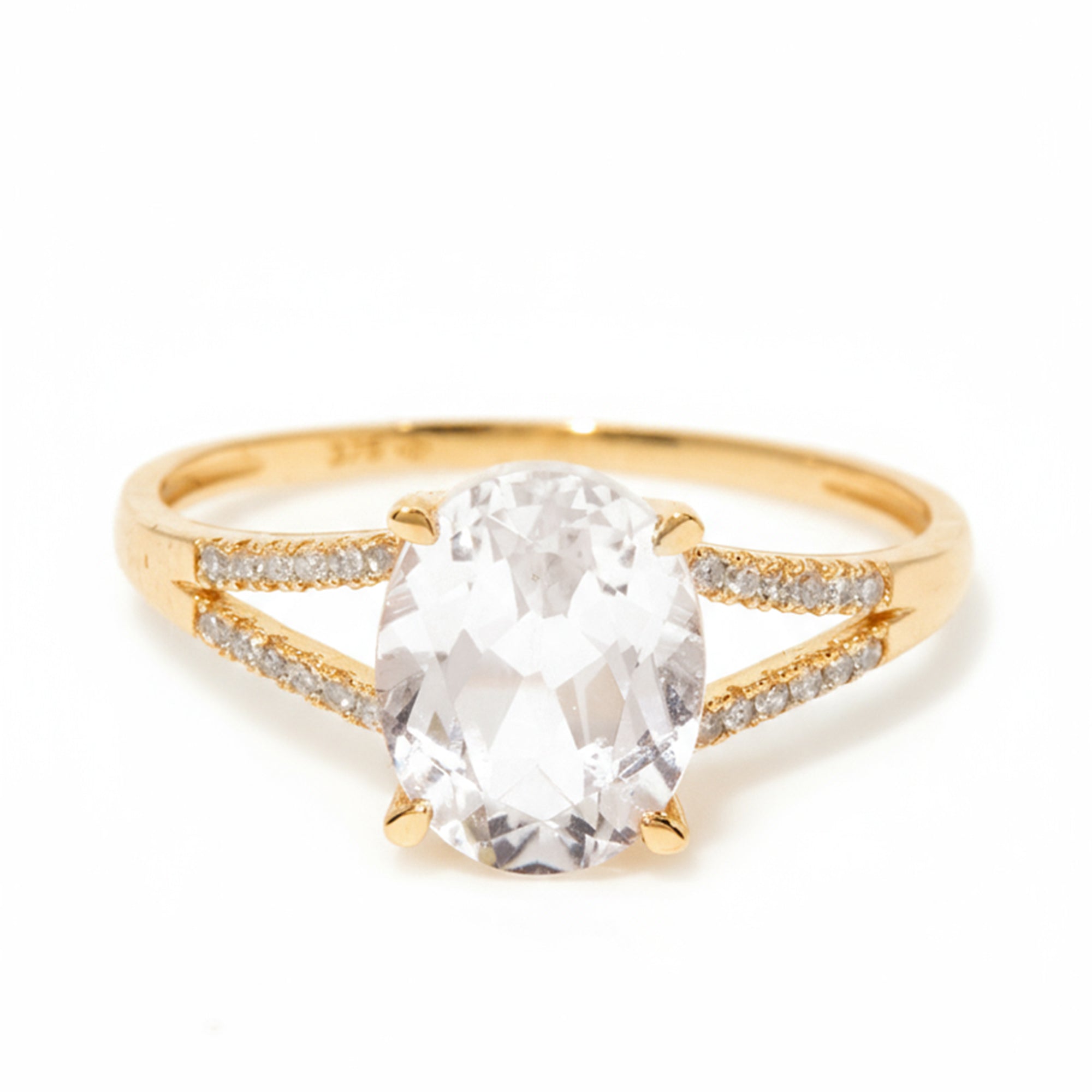 Anillo “Miri” D 0.084/24 Topacio Blanco 2.45/1